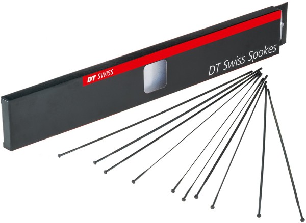 Speichen Aerolite straightpull 272mm schwarz, 2,0/2,3x0,9mm, ohne Nippel, Karton à 20 Stk.