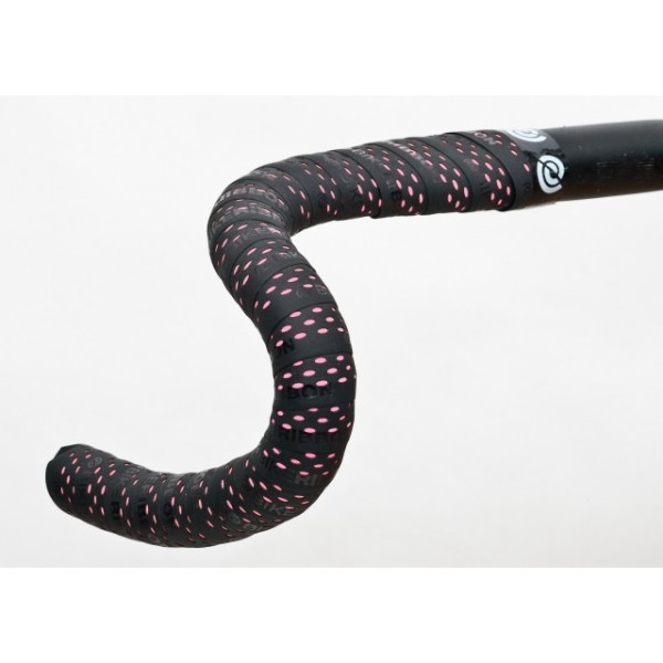 Bike Ribbon Lenkerband Drops schwarz mit pinken Tropfen