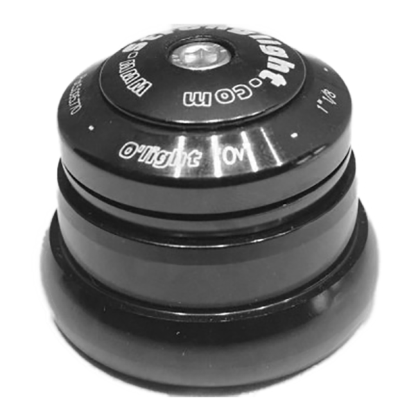 Steuersatz, O`LIGHT OS, Ahead, 1"1/8-1"1/2, 7075, black
