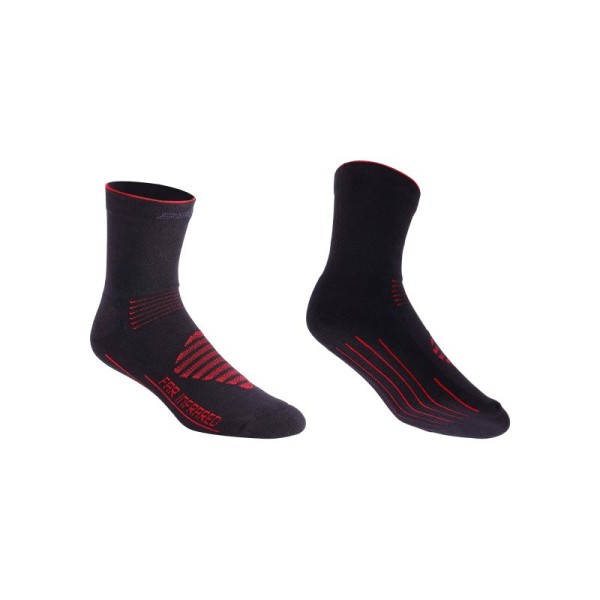 BBB Wintersocke FIRFeet schwarz-rot 44-47