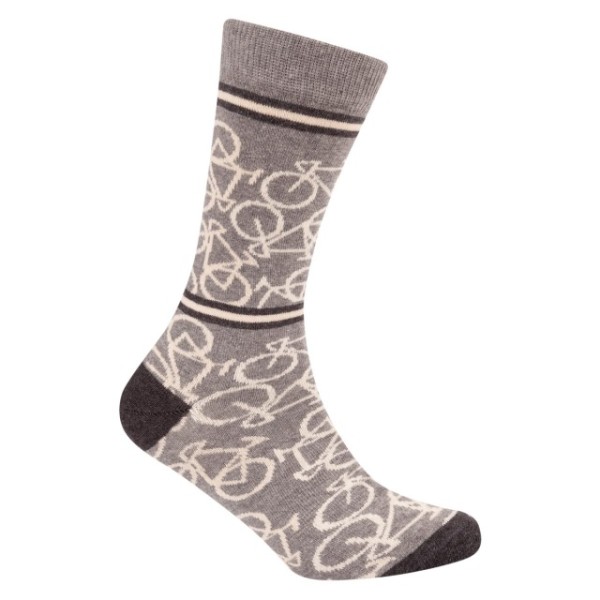 Le Patron Bicycle Socks mid grey 43-46