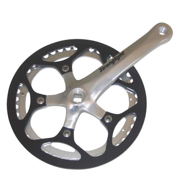 Kurbelgarnitur, IMPACT Rohloff w. Chainguard, 46,6061-T6, silver, 110, 170