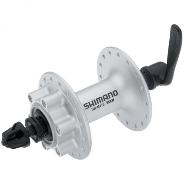 Shimano VR-Nabe Alivio HB-M475 100 mm 36-Loch 6-Loch QR silber Box