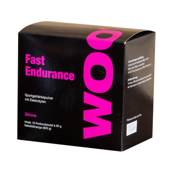 WOO Fast Endurance Zitrone, 10X Portionen à60g