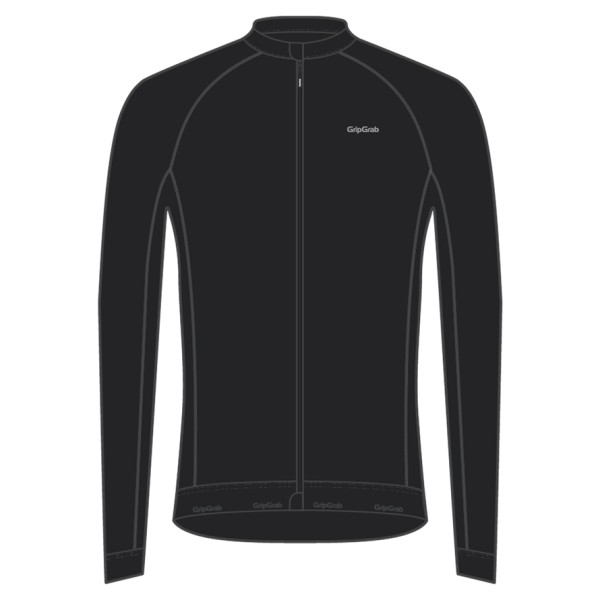 GripGrab PACR Langarm Fahrradtrikot Schwarz M