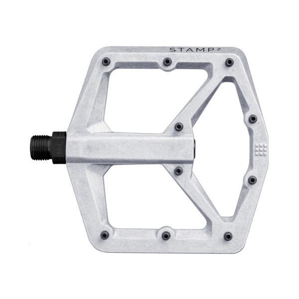 Crankbrothers Pedal Stamp 2 large raw silber alu