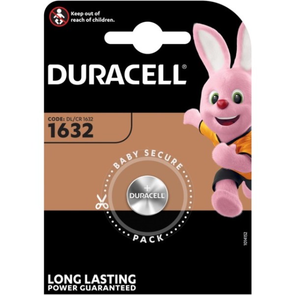 Batterie CR1632 3V Lithium Knopfzelle 1er-Blister Duracell