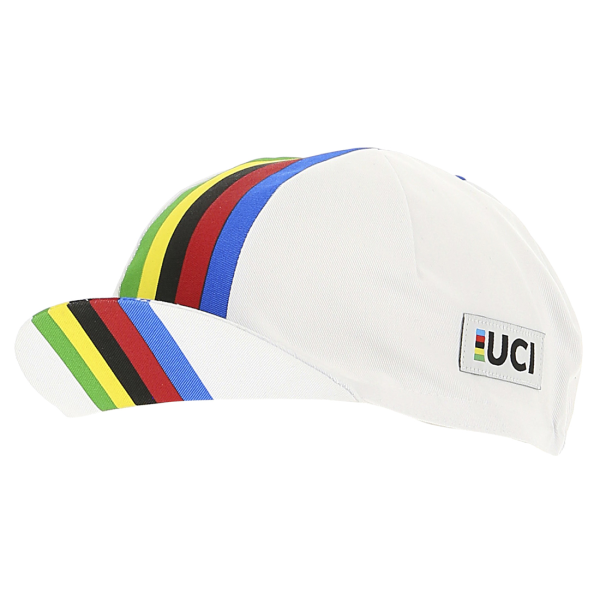 Santini Mütze, UCI Rainbow, WEISS, one size
