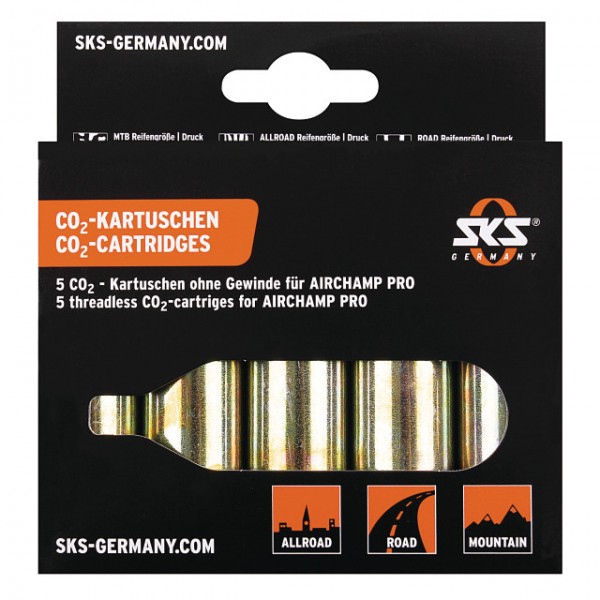 SKS CO2-Patronen 2 x 16 g ohne Gewinde