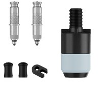 Schwalbe Clik Valve Umrüstkit DV Silber mit Pumpenkopfadapter
