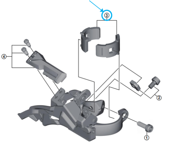 Shimano FD-M3000 Umwerfer-Adapter 31.8mm
