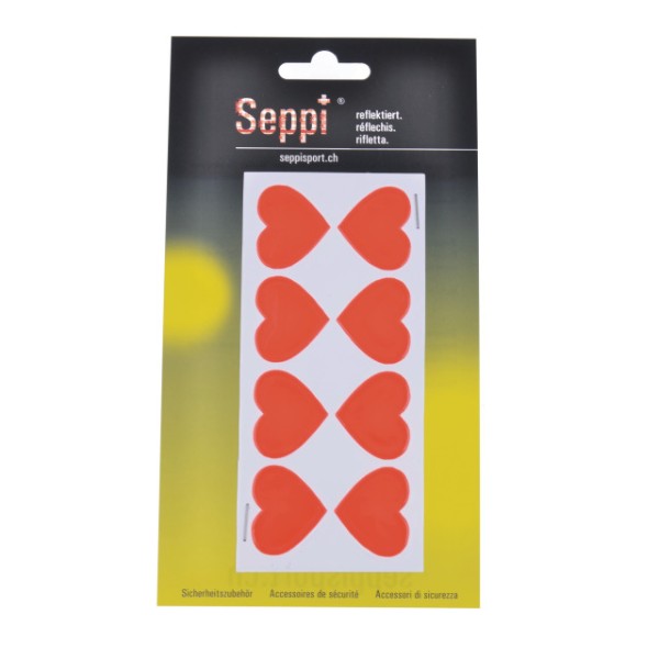 Seppi reflektierende Herz selbstklebend rot