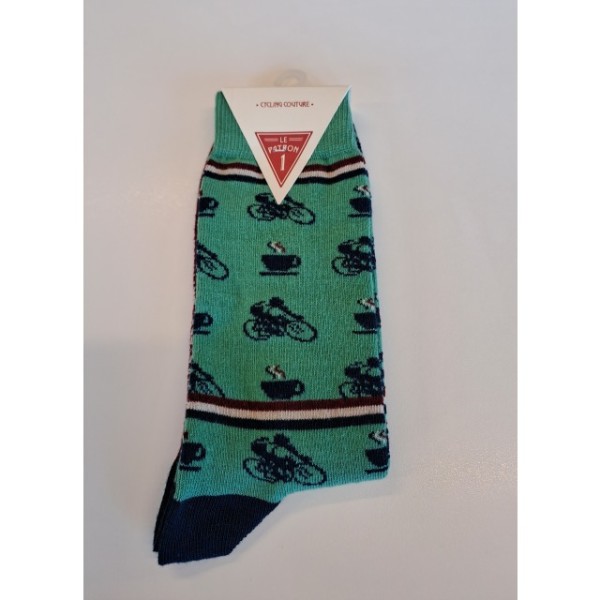 Le Patron Cafe Cycliste Socks mint