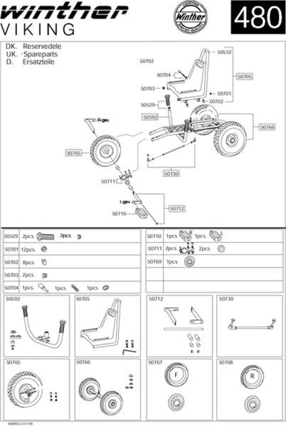 Winther Fun-Racer Rohrzapfen eckig