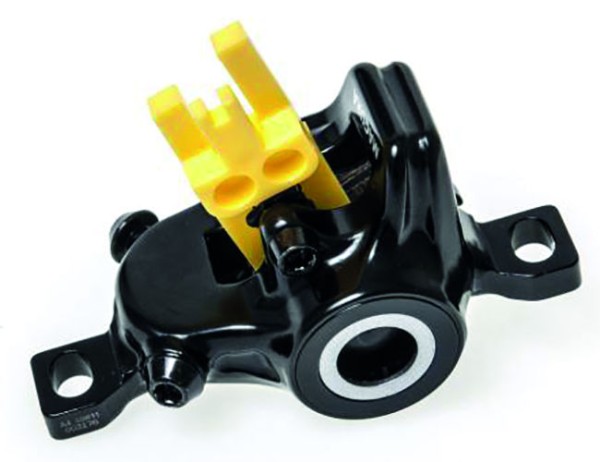 Magura Bremssattel MT4/MT6 schwarz Blende Silber, drehnarer Leitungsanschluss mit Beläge ab MJ2015