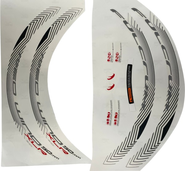 Fulcrum Klebersatz VR/HR Red Wind XLR H50 Dark, RWX-LAB13DK
