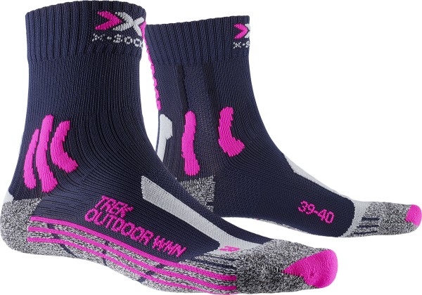 X-SOCKS Women Trek Outdoor midnight blue/pink/grey melange