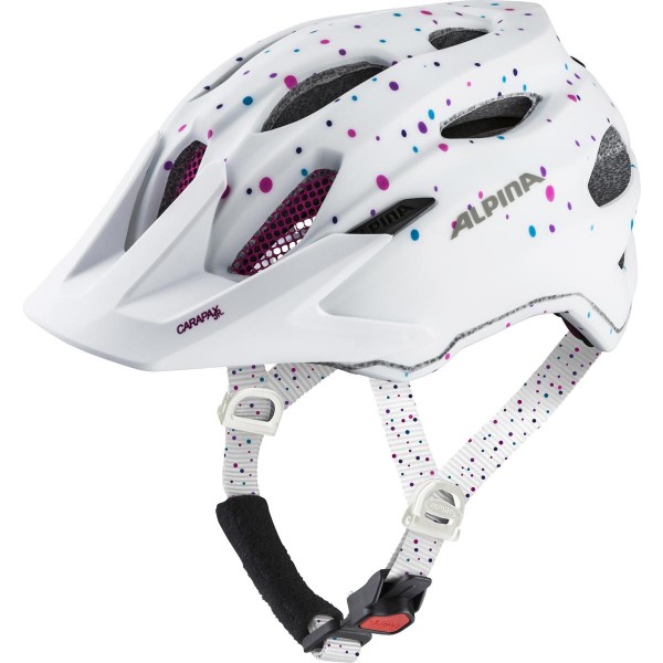 Helm Alpina Carapax JR white polka dots 51-56cm