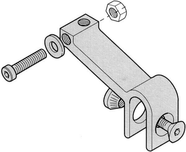 ESGE Scheinwerferhalter silber