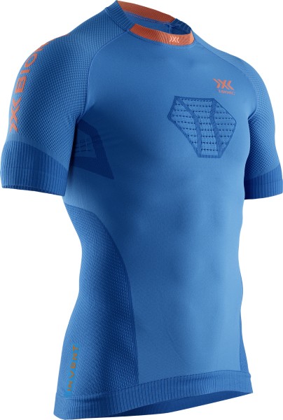 X-BIONIC MEN Invent 4.0 Running Shirt SH SL teal blue/kurkuma orange, XXL