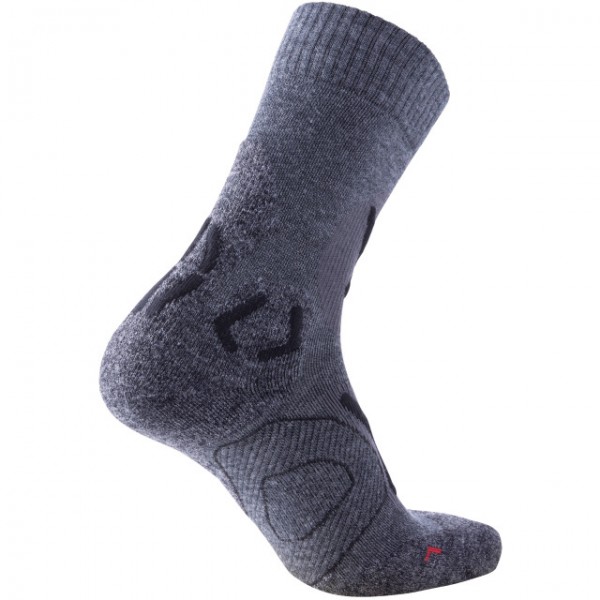 UYN Man Trekking Cool Merino Socks medium grey melange / black