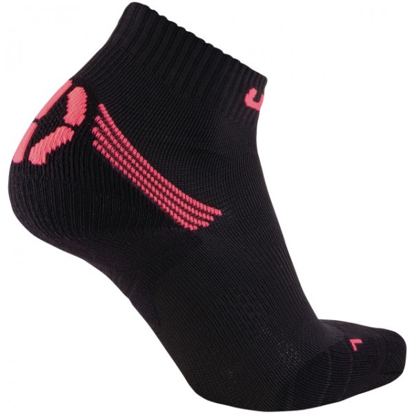 UYN Lady Run Veloce Socks black / coral fluo