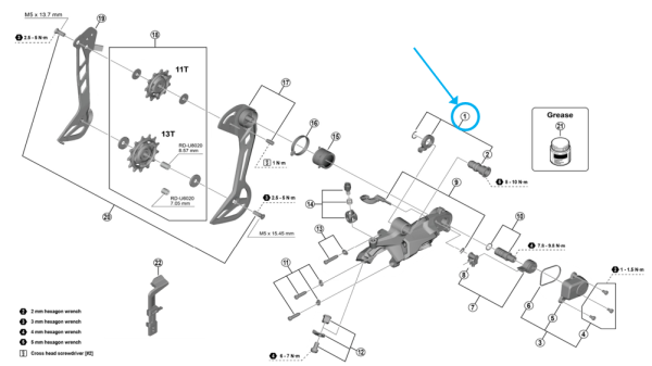Shimano Achse Wechselkäfig RD-U8020