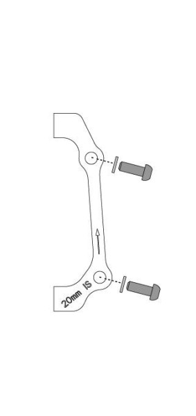 Avid Scheibenbrems-Adapter 20 IS vorne 180mm / hinten 160mm
