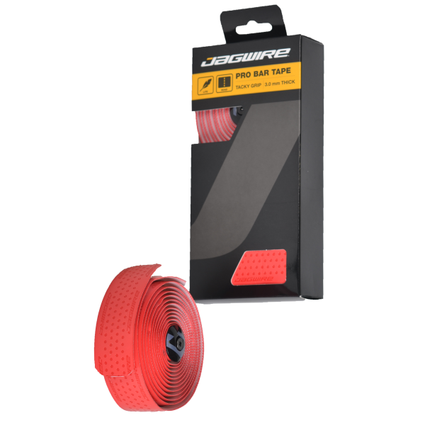 Jagwire Lenkerband, PRO BAR TAPE Tacky Grip 3.0mm/2160mm red incl. screw-locking plug