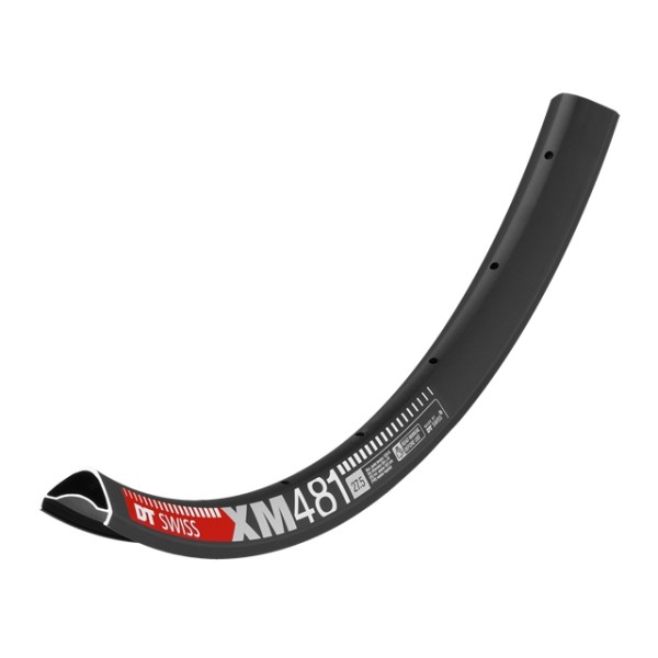 Felge 27.5" DT XM481 Disc 32L 32 Loch schwarz 490g- ETRTO (584x30)- Reifenbreite: 1.85 - 3.50"- ERD