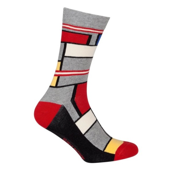 Le Patron Classic Jersey Look Socks mondrian grey