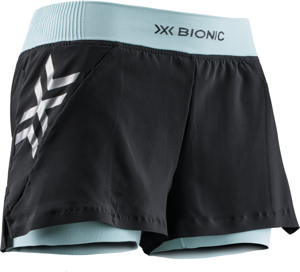 X-BIONIC WOMEN Twyce Race 2in1 Shorts clearwater/black, S