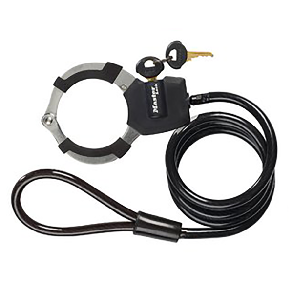Handschellenschloss, Selbstaufrollend, black, Länge 100cm Ø 8mm 8275