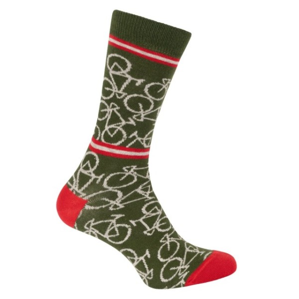 Le Patron Bicycle Socks army green