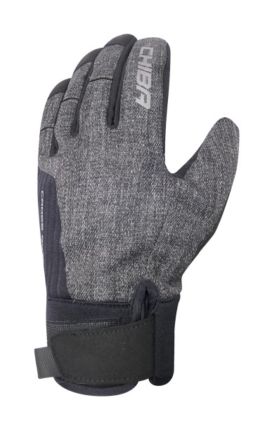 Chiba Cross Over Gloves dark grey/black, M