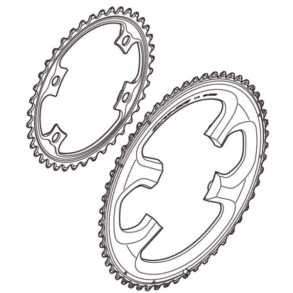 Shimano Kettenblatt Dura-Ace FC-9000 34 Zähne MA-Type für 50-34 Zähne