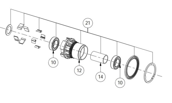 CZR SpeedTerra / ProTerra - Sram XDR Freehub Kit