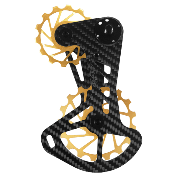 Novaride Schaltkäfig, Carbon/Ceramic, Typ Shimano MTB, SLX/XT/XTR 12S, Gold