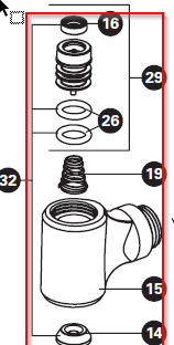 Ersatzteil, 1586K INF-1/2 Head Seal Kit