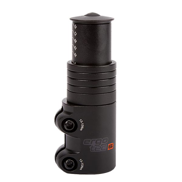 Ergotec Vorbauadapter, Ahead 28.6, verstellbar: 56-76 mm, L6, AL6061 black
