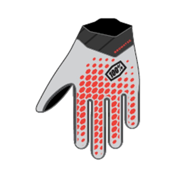 Geomatic Gloves grey-racer red L