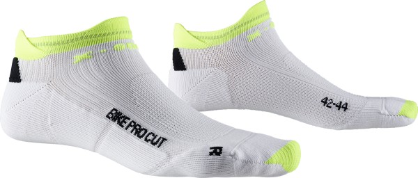 X-SOCKS Men Bike Pro Cut arctic white/phyton yellow