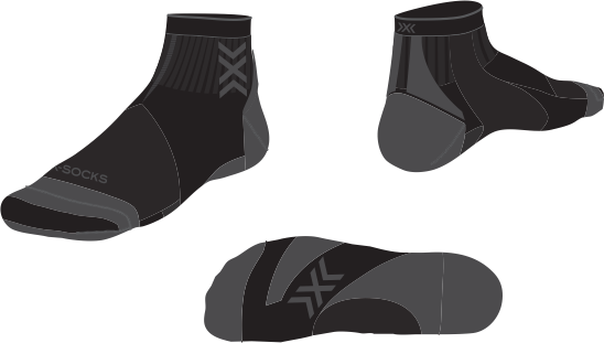 X-SOCKS Women Run Discover Ankle black/charcoal