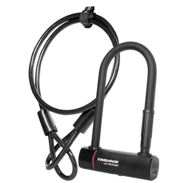 Trelock Buegelschloss U5 Mini Flex Schwarz 17.8cm 15mm