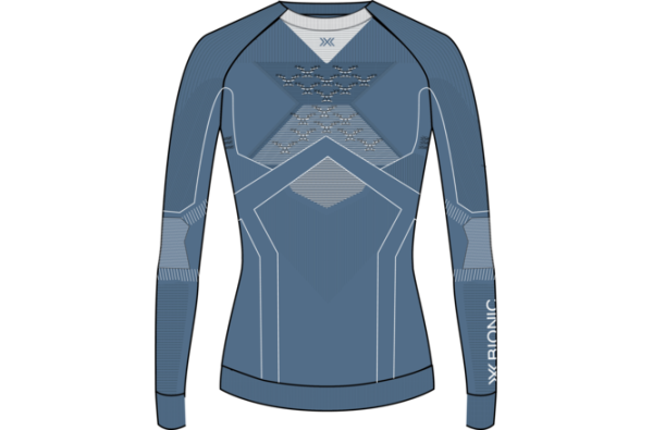 X-BIONIC Women Energy Accumulator Light Shirt LS mineral blue/arctic white
