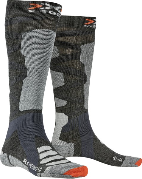 X-SOCKS Ski Silk Merino 4.0 anthracite melange/grey melange
