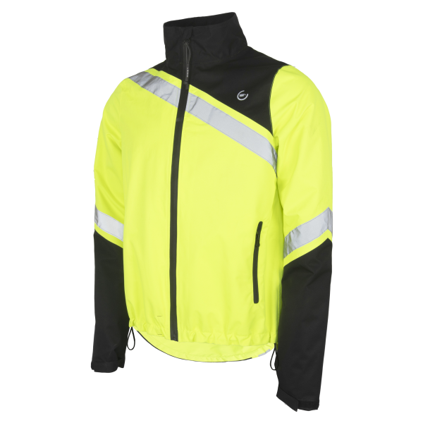 Wowow Regenjacke FUJI, schwarz gelb und reflektierend, L