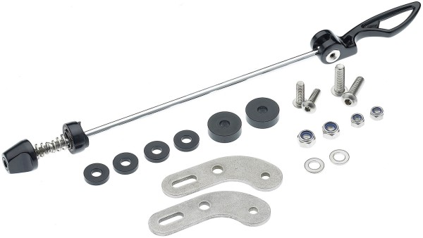 Schnellspanner Adapterset, Gepäckträgermontage am Ausfallende ohne Ösen