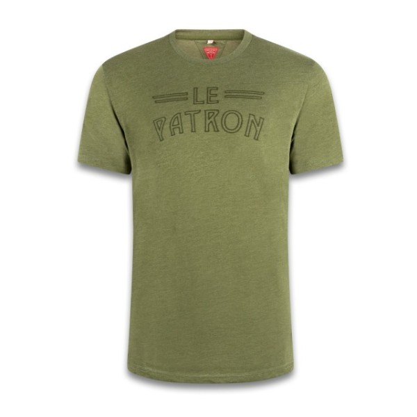 Le Patron Logo Tee bronze green XL