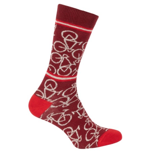 Le Patron Bicycle Socks bordeaux 39-42